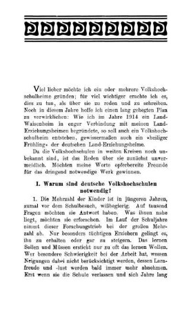 I. Warum sind deutsche Volkshochschulen notwendig?
