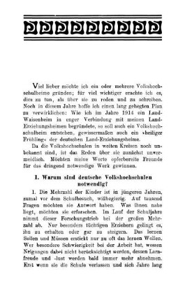I. Warum sind deutsche Volkshochschulen notwendig?