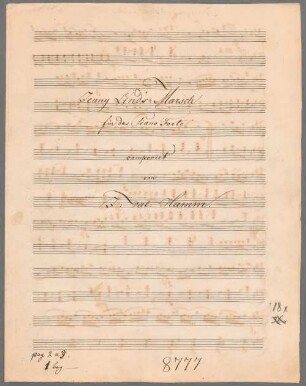 Jenny-Lind-Marsch, pf - BSB Mus.Schott.Ha 9153-3