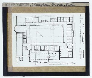 Kempten, römische Stadtanlage Cambodunum : Lageplan, Forum