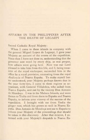 Affairs in the Philippines after the death of Legazpi