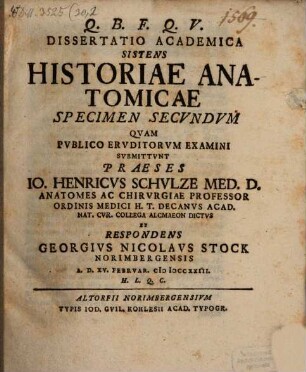 Diss. acad. sistens historiae anatomicae specimen ..., 2