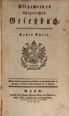 Allgemeines bürgerliches Gesetzbuch, 1