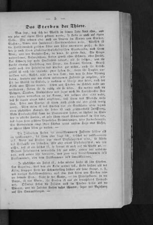 Das Sterben der Thiere.
