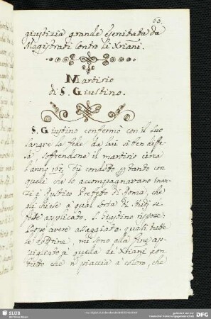 Martirio di San Giustino.