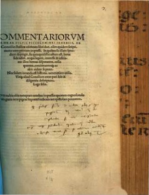 Commentariorvm Aeneae Sylvii Piccolominei Senensis, De Concilio Basileae celebrato libri duo : olim quidem scripti, nunc uero primum impressi, In quibus sic illam synodum depingit ... ; Cvm multis aliis nunquam antehac impressis, quorum cognoscendorum gratia ne te pigeat sequente[m] indicem aut epistolam percurrere