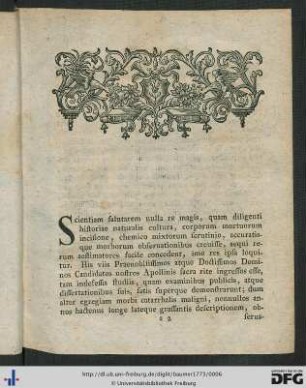 De Febre Catarrhali Epidemica Maligna Observationes.