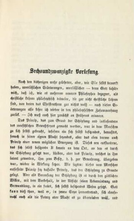 Sechsundzwanzigste Vorlesung