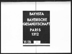 Die Bewerbung des Maklers Raymond in Saint Servan um ein bayerisches Konsulat in Saint Servan