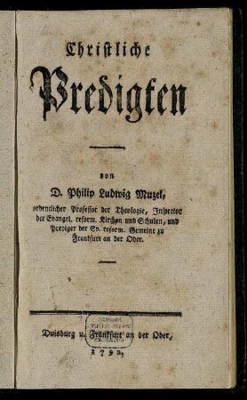 Christliche Predigten