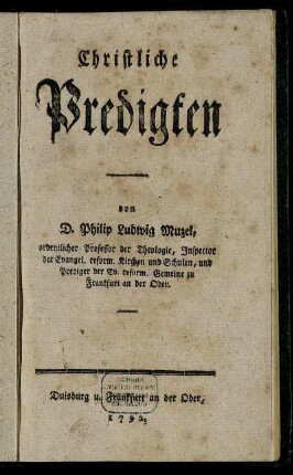 Christliche Predigten