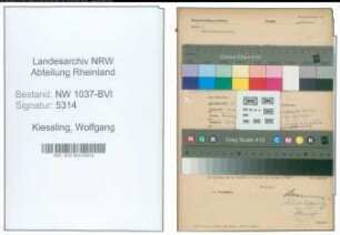 Entnazifizierung Wolfgang Kiessling , geb. 19.01.1890 (Steuerinspektor)