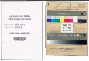 Entnazifizierung Wilhelm Maassen , geb. 27.07.1913 (Bahnsekretaer)
