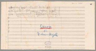 Canons, vl, org - BSB Mus.ms. 17081 : Canon für Violine und Orgel