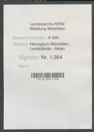 Reverse über die Ritterbürtigkeit des Georg Ernst Schüngel zu Neheim und des Ferdinand Franz von Böckenvörde gen. Schüngel zu Echthausen