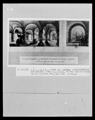 Rekonstruktion der Krypta der Abtei Saint-Bertin