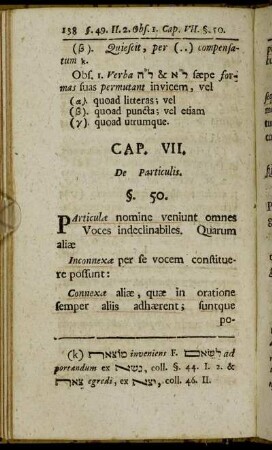Cap. VII. De Particulis.
