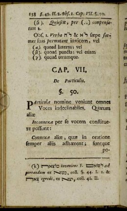 Cap. VII. De Particulis.