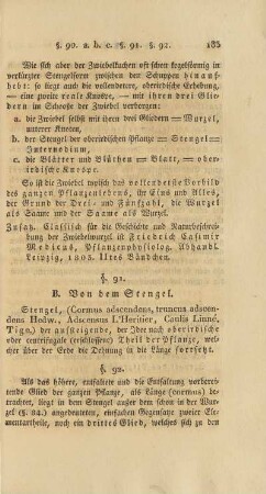 Von dem Stengel. § 91-93