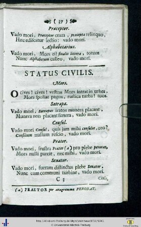 S. 37-38 Status Civilis