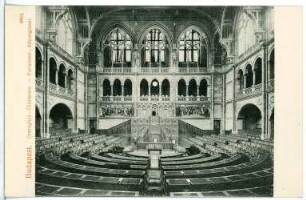 Budapest. Parlament (1896). Sitzungssaal : Budapest. Parlament (1885-1904; Imre Steindl, Eröffnung 1896). Sitzungssaal