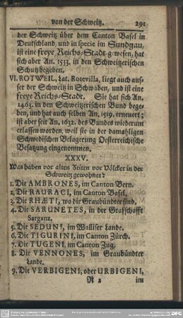 Das IX. Cap. Zur Land-Charte von Italien