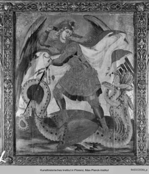 Triptychon : Erzengel Michael kämpft mit dem Drachen