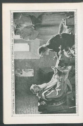 Tafel: The venerable Bede translating the gospel into [...]