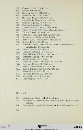 Möbel (Nr. 834-875)