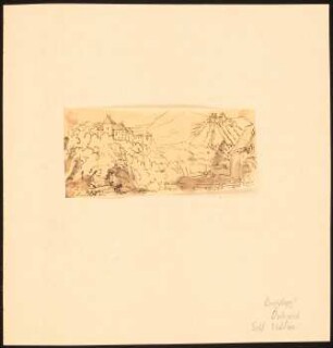 Schloss Lichtwer/Lichtenwerth bei Brixlegg in Tirol und Ruine Rottenburg/Leuchtenburg: Durchzeichnung: Perspektivische Ansicht, nach: Gartenlaube, 1874 (?), S. 682