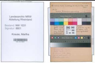 Entnazifizierung Martha Krause , geb. 12.09.1889 (Lehrerin)