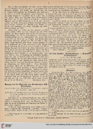 4: Auszug aus der Chronik von Großkuchen, OA. Neresheim, eines früher zum Reichsstift Neresheim gehörenden Dorfes