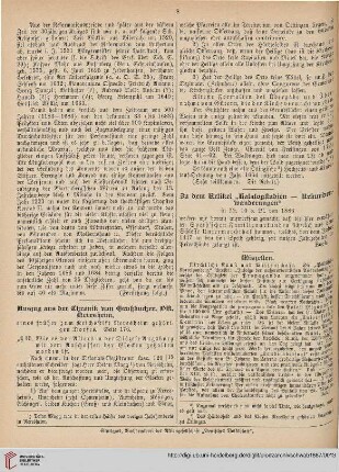 4: Auszug aus der Chronik von Großkuchen, OA. Neresheim, eines früher zum Reichsstift Neresheim gehörenden Dorfes