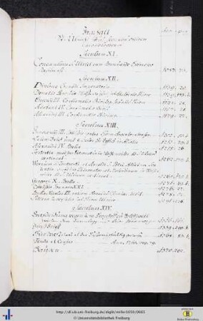 Innhalt St Ulrichs buch, secundum ordinem chronologicum
