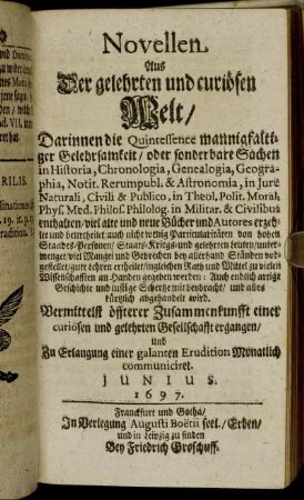 Junius, 1697.