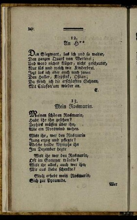 13. Mein Rosmarin.