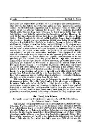 Die Kunst des Lesens