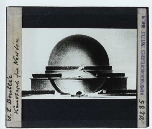 Boullée, Kenotaph für Isaac Newton : Entwurf