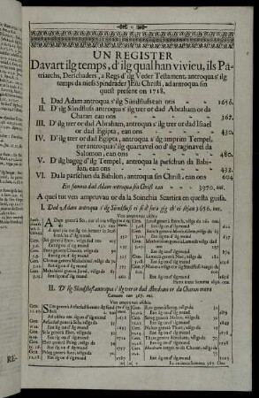 Ün Register Davart ilg temps, d'ilg qual han vivieu, ils Patriarchs, [...]