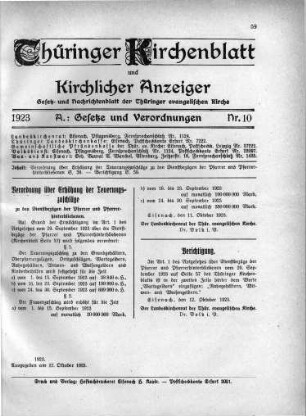 Nr. 10 : 17. Oktober 1923