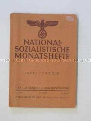 Monatszeitschrift von Alfred Rosenberg (Hrg.) über den deutschen Film im 2. Weltkrieg