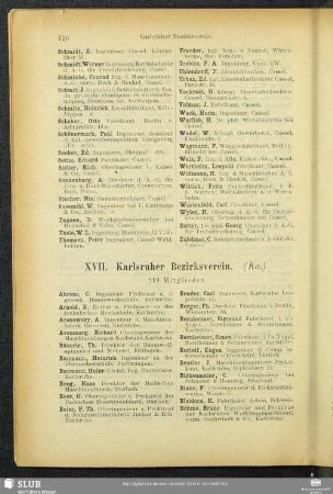 XVII. Karlsruher Bezirksverein.