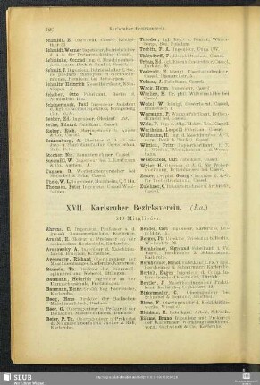XVII. Karlsruher Bezirksverein.