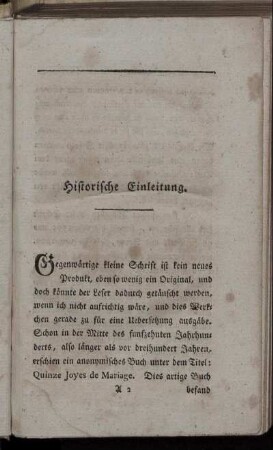 Historische Einleitung.