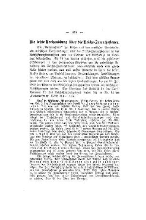Die letzte Verhandlung über die Reichs-Zuwachssteuer