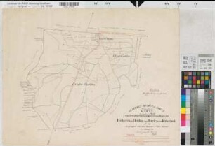 Hiltrup (Münster), St. Lamberti (Münster), Teilung der Loddenbüsche, Brouillonkarte gemeinschaftl. Grundbesitz der Freiherrn von Herding und Droste gen. v. Kerkerinck