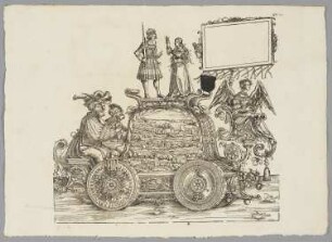 Kapitulation einer Provinz, Blatt 95 aus: Marx Treitzsaurwein, "Kaiser Maximilian I Triumph – le triomphe de l’Empereur Maximilien I en une suite de Cent trent cinq planches gravées en bois d’après les dessins de Hans Burgmair", Wien 1796