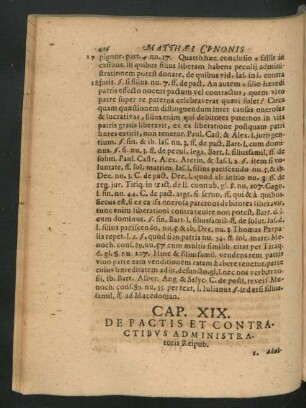 Cap. XIX. De Pactis Et Contractibus Administratoris Reipubl.