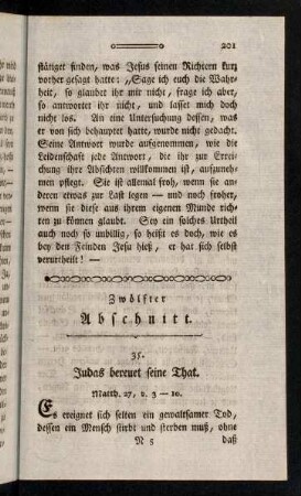 201-214, 35. Judas bereuet seine That. - 36. Judas nimmt sich aus Verzweiflung selber das Leben.
