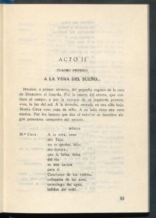 Cuadro primero - A la vera del sueño...